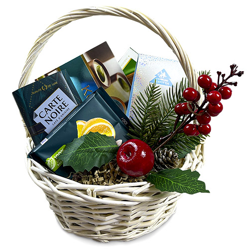 "Новогодний пейзаж". Подарочная корзина