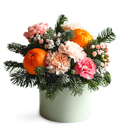 "Лесная симфония". Зимняя композиция в коробке