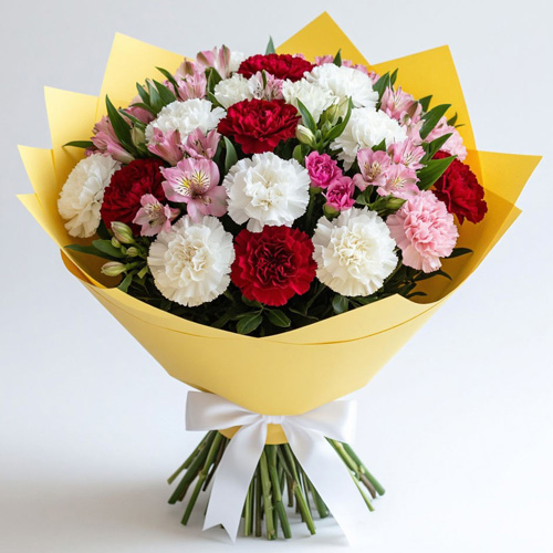 "Мозаика чувств". Букет диантусов