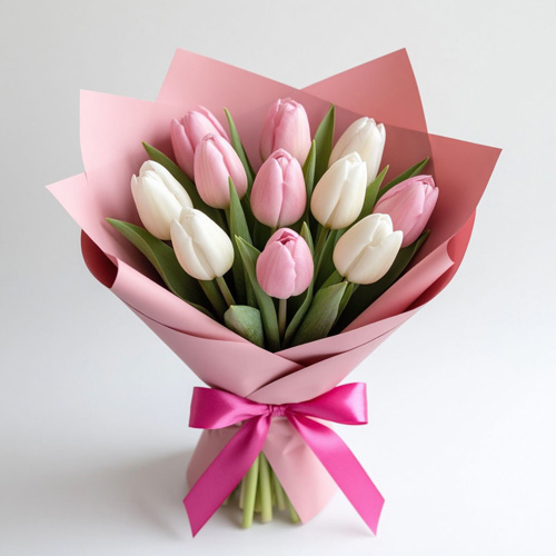 "Моменты нежности". Букет тюльпанов