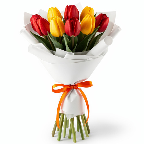 "Огонь и солнце". Букет тюльпанов